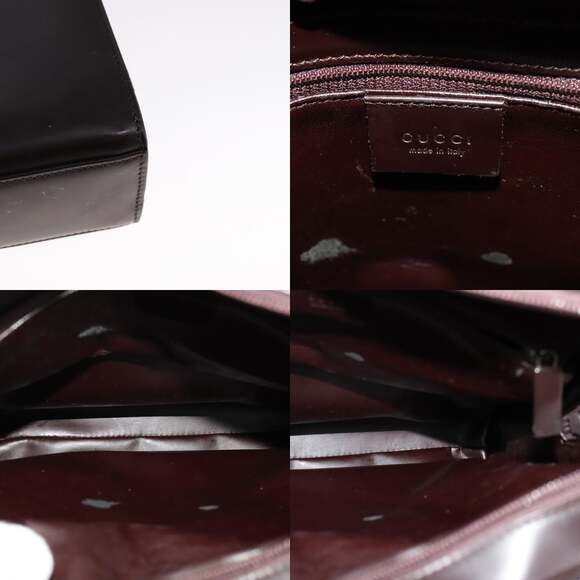 GUCCI Shoulder Bag Patent Leather Brown 002 1007 002 1007 - Picture 11 of 12